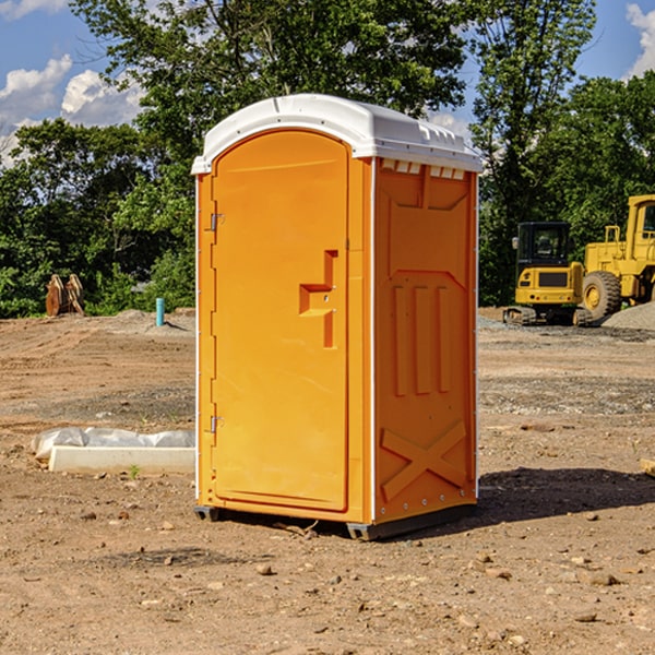 how often are the porta potties cleaned and serviced during a rental period in Pierpoint